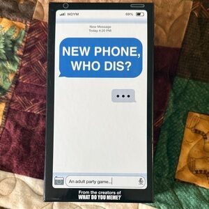 New Phone, Who Dis? Card Game by What Do You Meme? - Blue and White